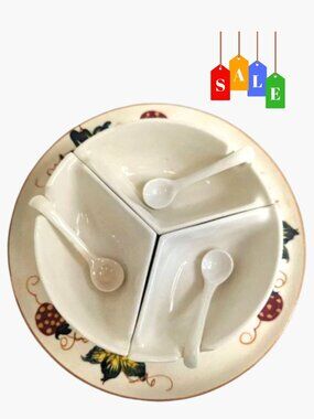 Fred Roberts MCM Vintage 1950s Marmalade Condiment Divided Serving Dish No Lid